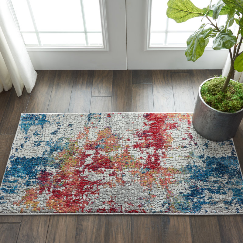 Abstract Indoor Rug, Rectangle 2' x 4'