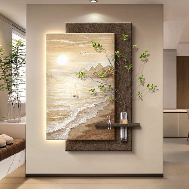 Coffee Modern Manufactured Wood Wall art, Coffee, 47.24" H x 31.50" W x 7.87" D