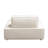 Cara Square Modular Lounger In Ivory Boucle Fabric W/ Moveable, Non-Skid Backrest