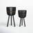 Raised Wicker and Bamboo Planters (Set of 2)-1598650367-1598650352