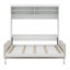 Grand lit escamotable grand lit, grand lit escamotable en bois avec canapé et coussin, lit mural avec tablettes-851260035