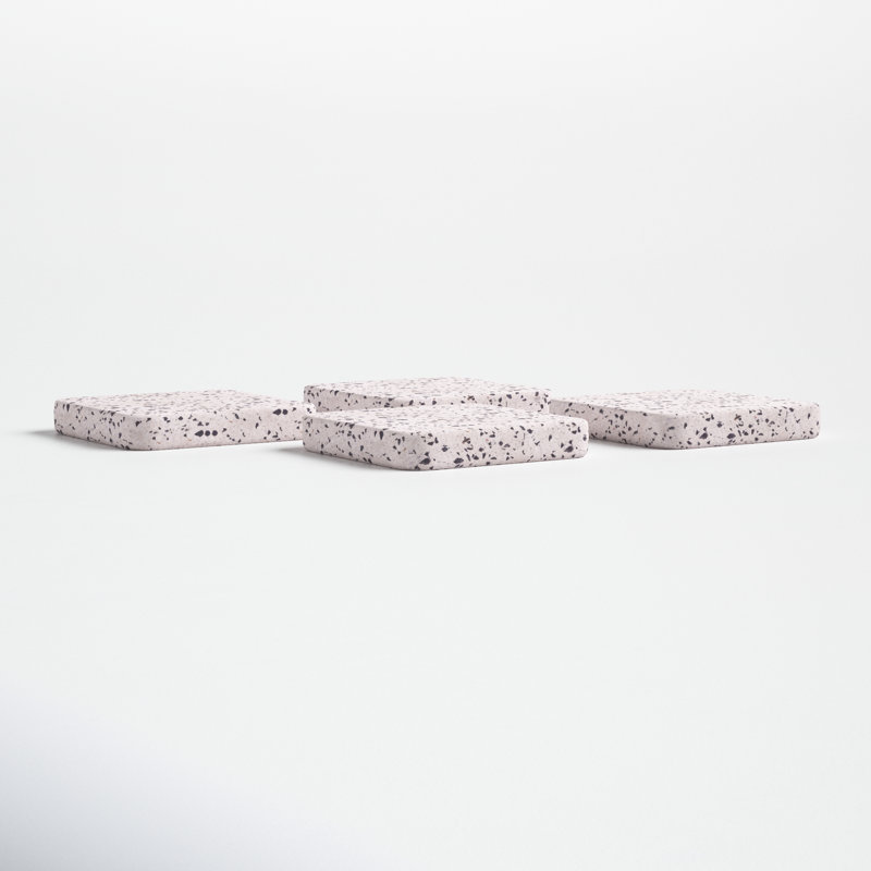 Marble Square 4 Piece Coaster Set