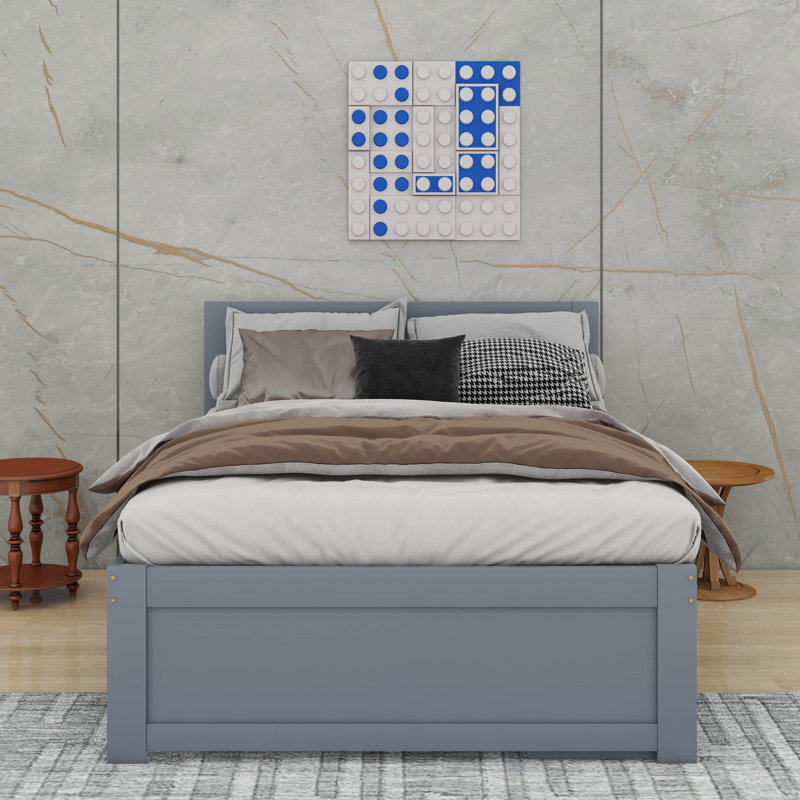 Full Size Platform Bed With Drawer