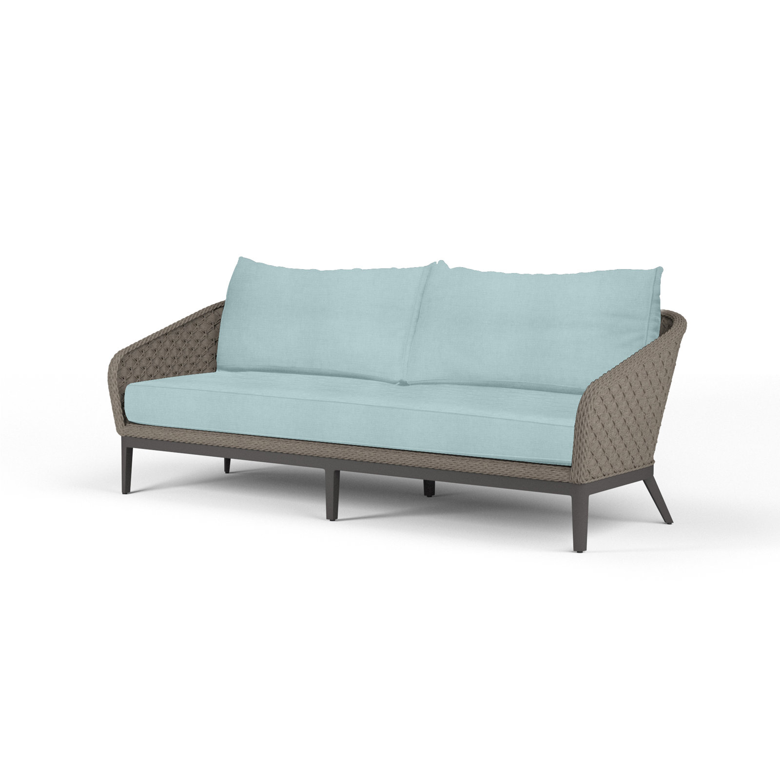 Aberdeen 87" Sunbrella® Patio Sofa, Dupione Celeste Sunbrella®