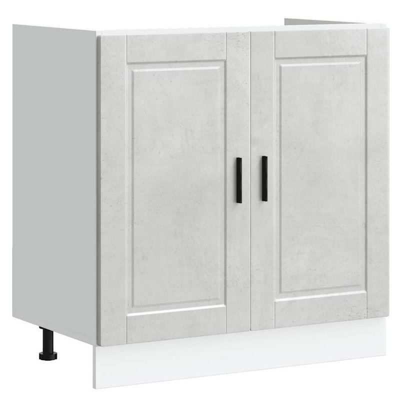 Pieds de meuble-lavabo vidaXL, 31,5 po x 18,1 po x 32,1 po, Chêne fumé