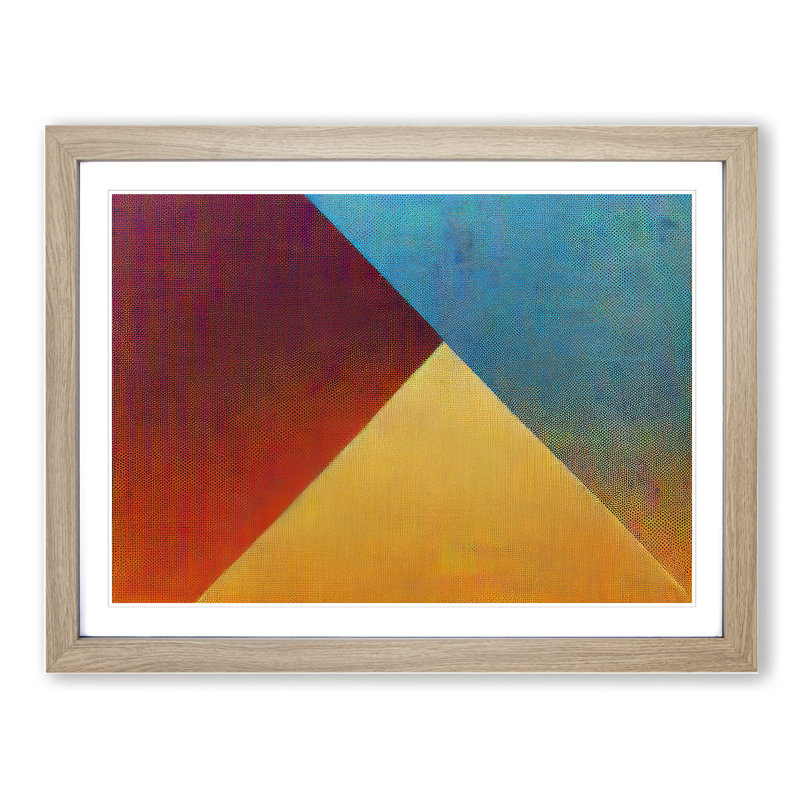 Halftone Vol.1 Abstract - Single Picture Frame Painting, 46cm H x 64cm W x 2cm D, Oak