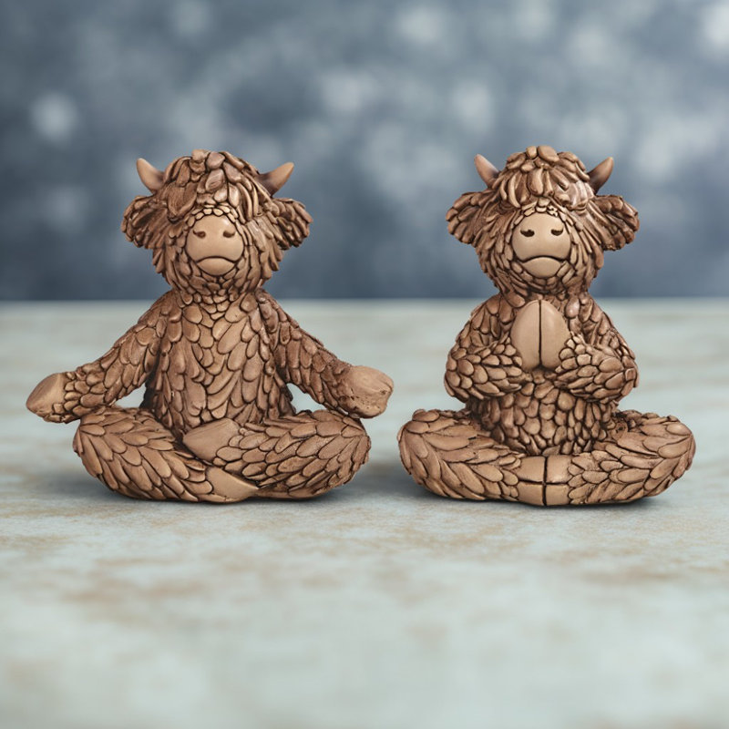 Figurine 4,5 "Highland Cow Couple