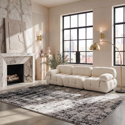 Tapis noir Riebe
