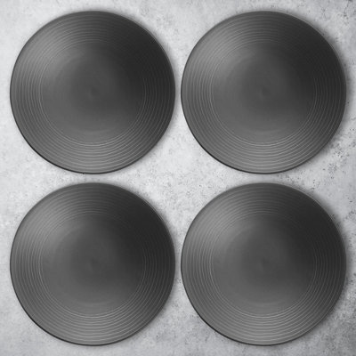 Striking Zen Porcelain Plate Set Of 4