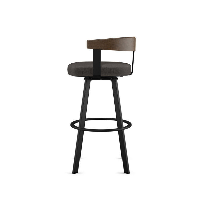 Drees Swivel Counter & Bar Stool with Wood Backrest