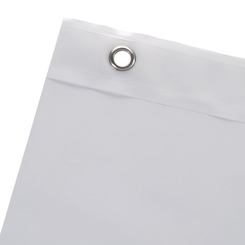 Eco-Friendly White PEVA Shower Curtain Liner with Rust-Free Grommets