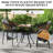 Outsunny 28" Outdoor Dining Table, Faux Wood Patio Furniture, Square Wood-Like Garden Table With Water Safe Design For Deck, Backyard, Lawn, Brown
