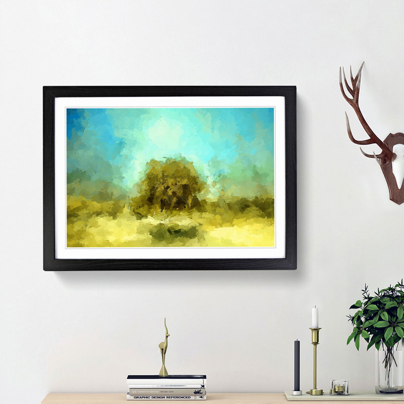 Abstract Tree in Abstract - Picture Frame Graphic Art Print, 36cm H x 48cm W x 2cm D, Black Framed