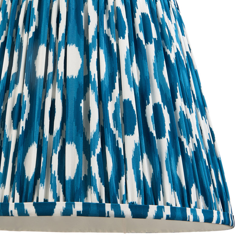 Ikat Lamp Shade, 24cm H x 25cm W x 35cm D, Blue