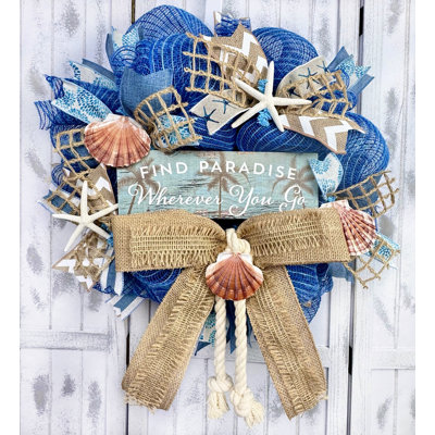 Faux Burlap 16'' Wreath