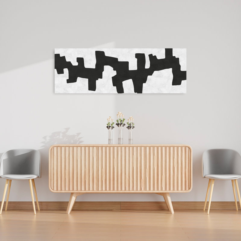 Abstrait géométrique abstrait, art mural minimaliste géométrique, H 16 po x l 48 po