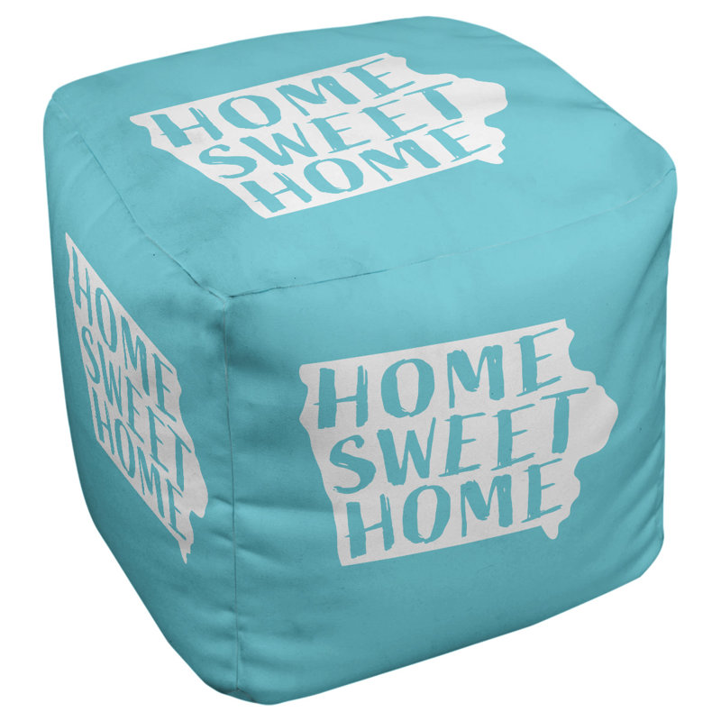 Upholstered Ottoman, Teal