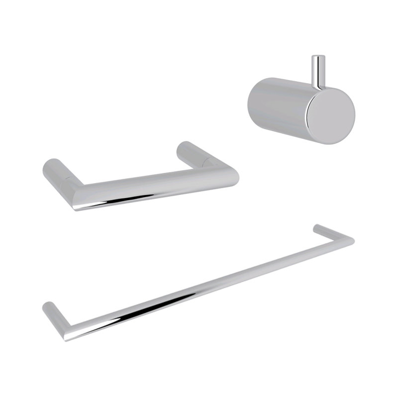 Pirellone 3 - Piece Bathroom Hardware Set, Polished Chrome