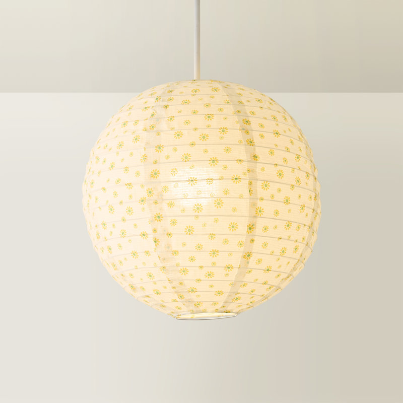30cm H Fabric Globe Pendant Shade ( Slip-On ) in Cream