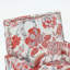 Élégante chaise d'appoint rembourrée florale avec garniture cloutée