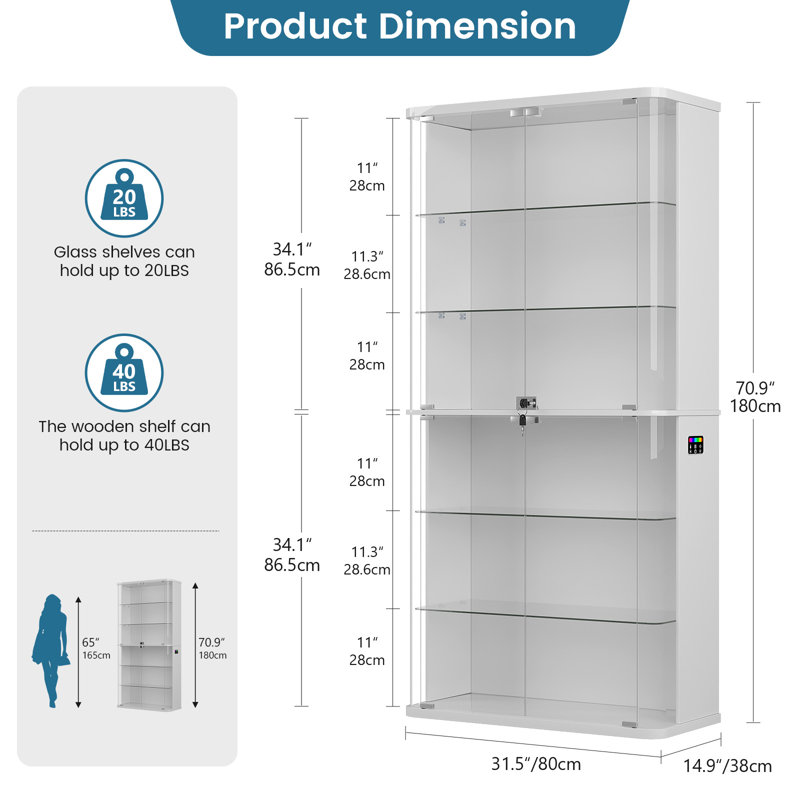 Display Cabinet, White