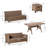 Ensemble de conversation modulaire avec coussins 6 pièces