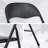 Folding Card Table And Chair Set Of 5 Foldable With Padded Upholstery Tabletop, Metal, Black