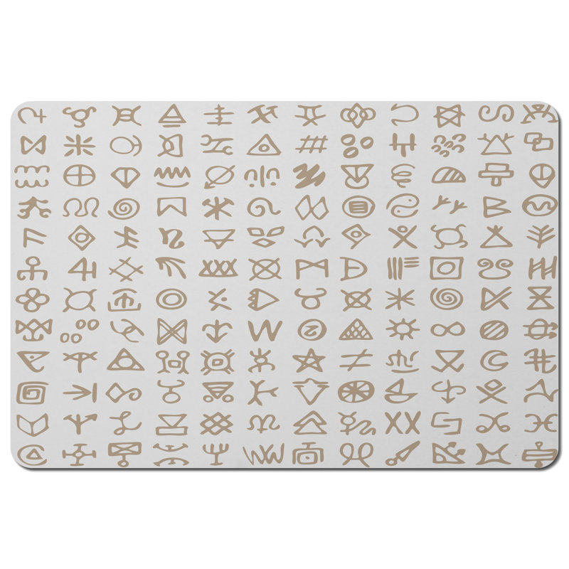 Ardavazt Polyester-Coated Hardboard Geometric Rectangle Placemat