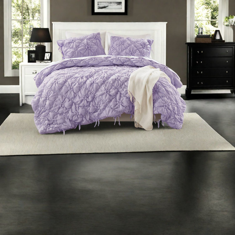 Ensembles de literie à motif floral confortable, microfibre de qualité supérieure, très grand confort chic
