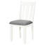 Table de salle à manger avec 6 chaises rembourrées et fonction extensible, brun / blanc style rétro brun antique rembourré en blanc