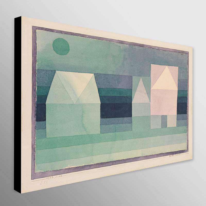 Three Houses by Paul Klee - Wrapped Canvas Print, 41cm H x 61cm W