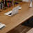Nut-brown+Black Rectangular Solid Wood+Iron desk-1680361192