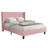 Schauer Corduroy Upholstered Wingback Bed, Metal Frame , Plywood Slats, No Box Spring-2116114349-2116114348