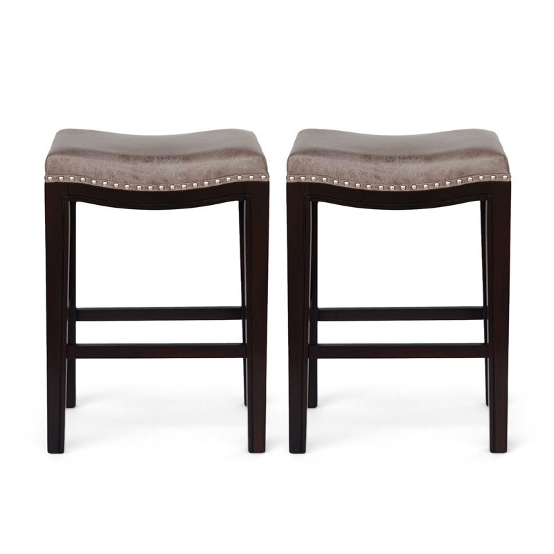 Ensemble de 2 tabourets de comptoir Tiffin, Brun