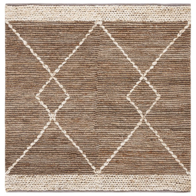Alphonsus Natural Fiber Hand Woven Jute Geometric Rug