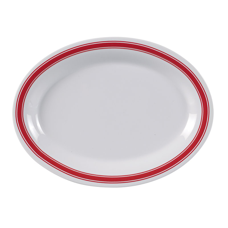 Yanco Houston Melamine Platter, 12"L x 9"W x 0.875" H