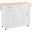Îlot de cuisine avec abattant, chariot de rangement de cuisine avec organisateur à 3 niveaux, support de rangement interne, chariot de cuisine sur roulettes avec porte-serviettes, 2 tiroirs, pour la cuisine-1235434201