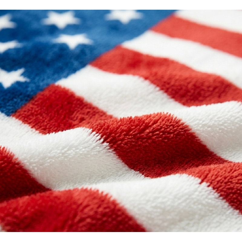 American Flag Ultra Lush Oversized Throw Blanket 50x70, Patriotic Stars and Stripes Plush Fleece, Red White Blue USA 250th Anniversary Independence Day Throw for Couch Bed Sofa