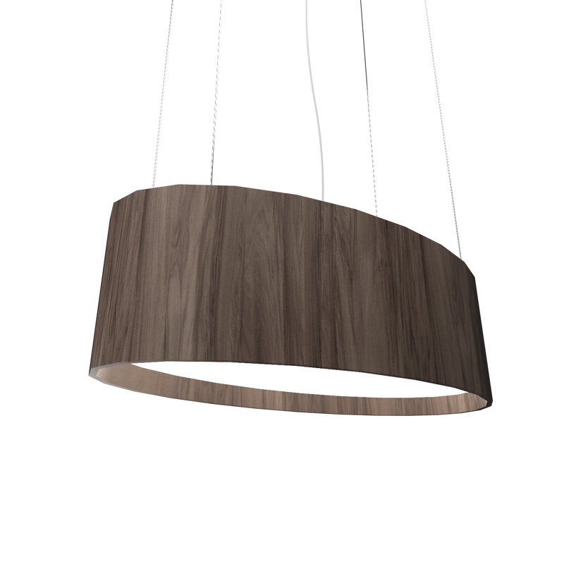 1 - Light LED Pendant, American Walnut