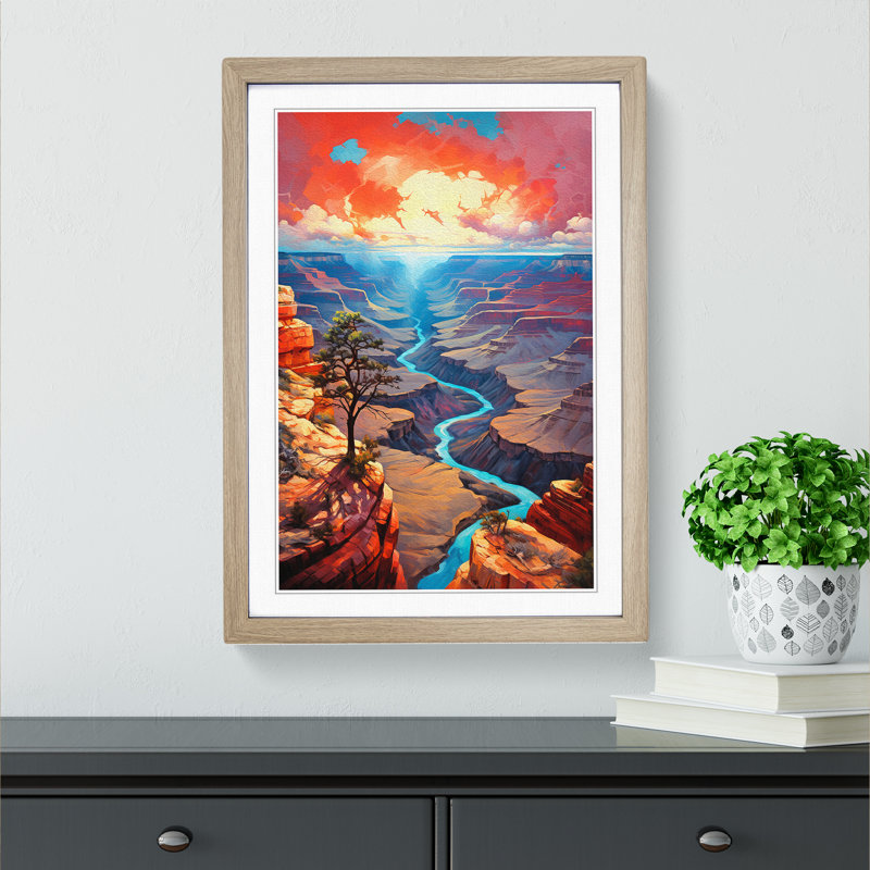 Grand Canyon Tachisme No.2 - 31722 Piece Single Picture Frame Print on Wood