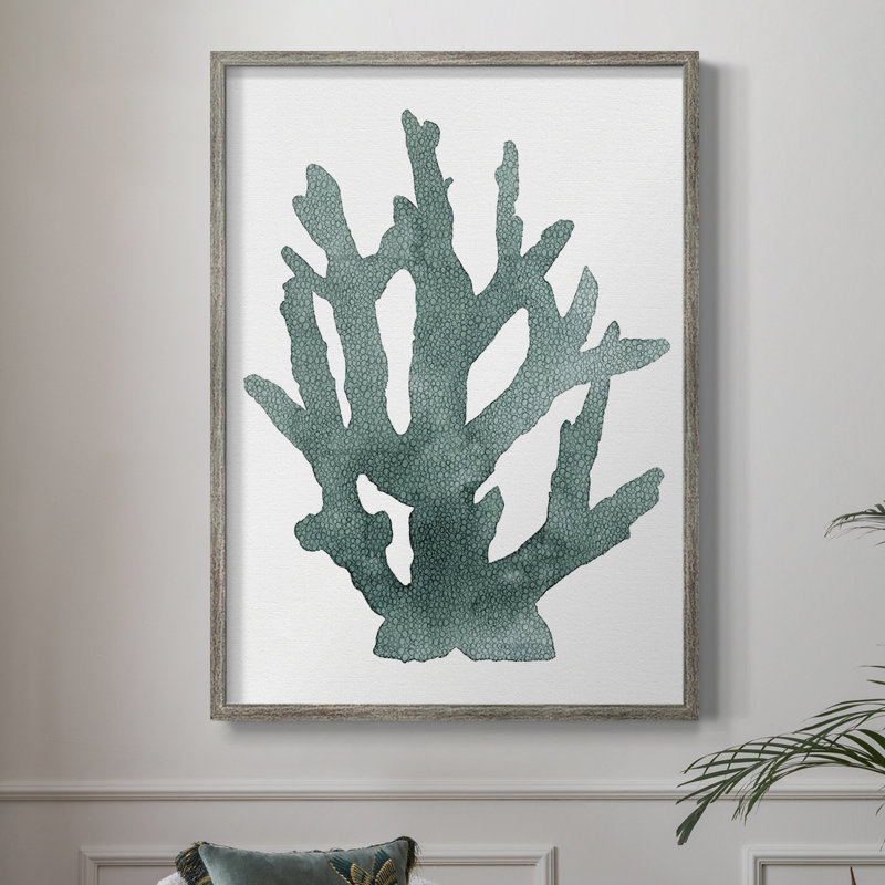 Coral Souvenirs I, reproduction encadrée - bois massif, H 11 po x l 9 po