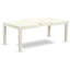 Ensemble de salle à manger 5 pièces comprenant une table rectangulaire avec rallonge papillon et 4 chaises de cuisine, lin blanc