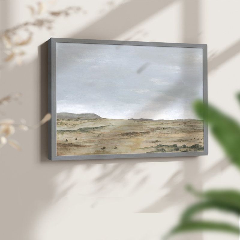 Arid Vista I -Framed Print - Restickable, H 8 po x l 10 po, Gris