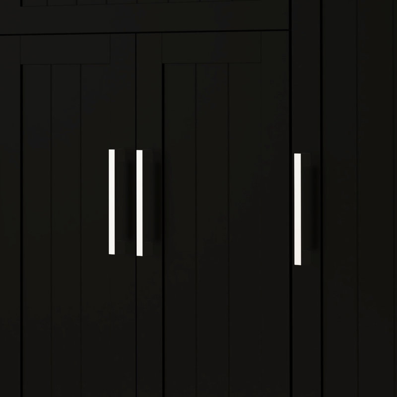 Chariot de cuisine roulant avec plateau stable en bois d'hévéa, tiroir, armoire et étagère à épices pratique, îlot noir avec plan de travail, support à serviettes