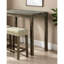 Table de salle à manger transitionnelle 3 pièces avec table en bois d'hévéa, 2 tabourets et coussins, tabourets de table brun brun de 42 po, style contemporain
