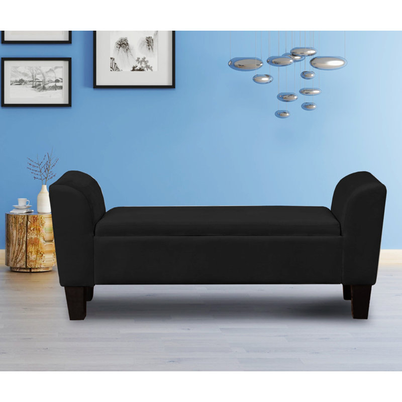 Banc rembourré en velours Lashunya