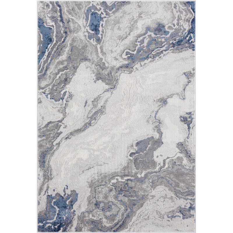 Lojeen Abstract Indoor Rug, Rectangle 5'3" x 7'6"
