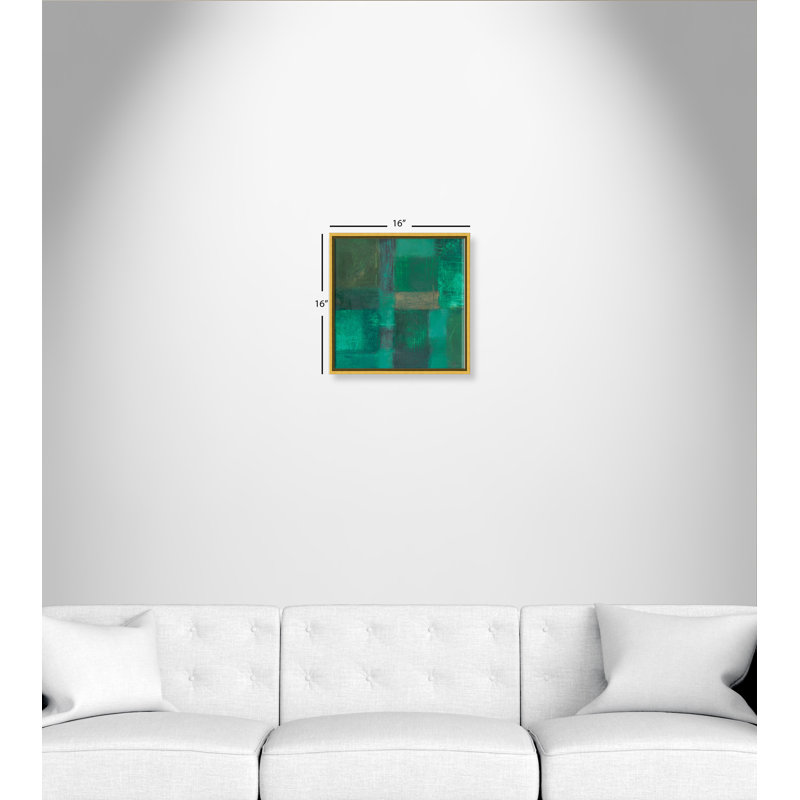 Emerald Inlays - Floater Frame, reproduction d'art sur toile, H 16 po x l 16 po x P 2 po