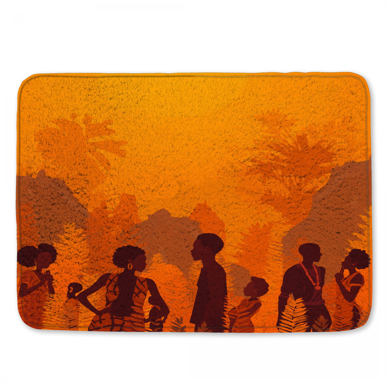 Tapis de bain Silhouette People, 34in W x 21in L