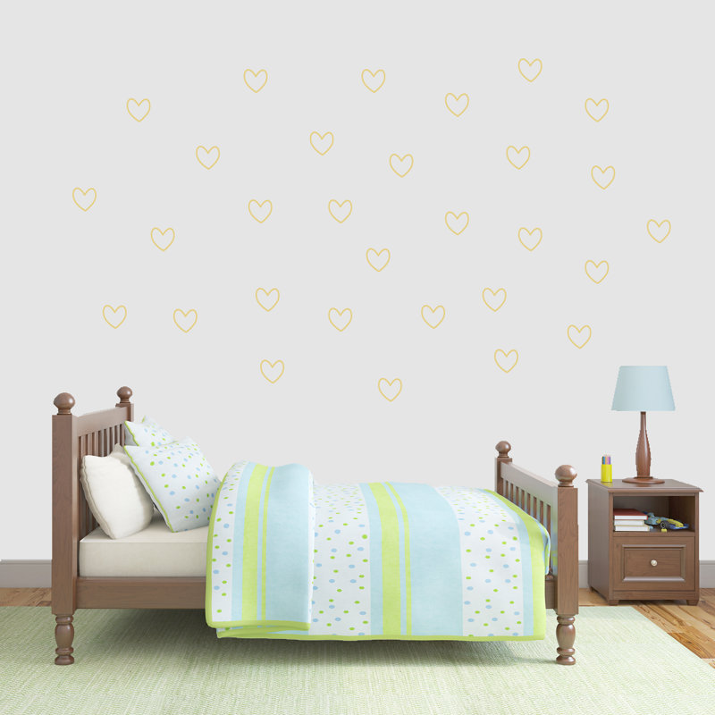 Coeurs muraux à coeurs esquissés, Beige clair